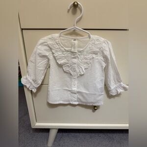 H&M Kids White Ruffle Blouse